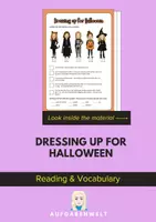 Vorschau - Arbeitsblätter - Dressing up for Halloween: Reading and Vocabulary (English) - Deckblatt