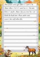 Vorschau - Unterrichtsreihen - Herbst Abschreibübung "Eichhörnchen sammelt Wintervorräte" in Schulausgangsschrift - Seite 3