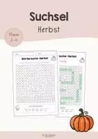 Vorschau - Arbeitsblätter - Lesen: Suchsel - Herbst - 2. - 4. Klasse - Deckblatt