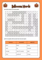 Vorschau - Arbeitsblätter - Halloween Words (Costumes, Decorations, Adjectives): Vocabulary (English) - Seite 2