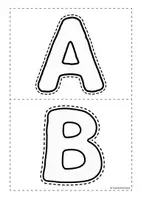 Vorschau - Mal- und Bastelvorlagen - Materialpaket: Malen und Schneiden mit dem Alphabet - Seite 3