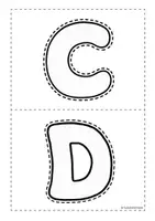 Vorschau - Mal- und Bastelvorlagen - Schneiden üben - Das Alphabet (Vorschule, Klasse 1) - Seite 3