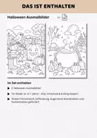 Vorschau - Arbeitsblätter - Kostenlose Ausmalbilder für Halloween für Kita Vorschule & Klasse 1 | Malvorlagen 4–7 Jahre | Feinmotorik & ruhige Beschäftigung - Seite 2