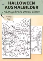 Vorschau - Arbeitsblätter - Kostenlose Ausmalbilder für Halloween für Kita Vorschule & Klasse 1 | Malvorlagen 4–7 Jahre | Feinmotorik & ruhige Beschäftigung - Deckblatt