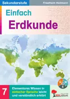 Vorschau - Arbeitsblätter - Einfach Erdkunde | Geographie Klasse 5-10 Sekundarstufe | Sonnensystem, Planeten, Klimazonen, Erdteile, Europa, Deutschland, einfache Sprache, Förderbedarf | differenzierte Arbeitsblätter Kopiervorlagen mit Lösungen - Deckblatt