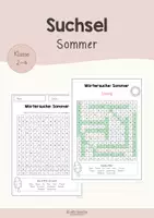 Vorschau - Arbeitsblätter - Suchsel - Sommer - 1. - 4. Klasse - Deckblatt