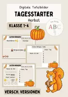 Vorschau - Präsentationen/Tafelbilder - Digitale Tafelbilder: Tagesstarter - Herbst (Kl. 1-4) - Deckblatt