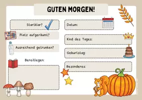 Vorschau - Präsentationen/Tafelbilder - Digitale Tafelbilder: Tagesstarter - Herbst (Kl. 1-4) - Seite 2