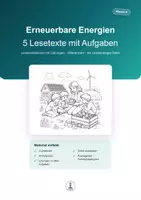 Vorschau - Arbeitsblätter - Erneuerbare Energien | Leseverständnis Klasse 4 | 5 Lesetexte mit Aufgaben - Deckblatt