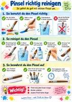 Vorschau - Poster - Pinsel richtig reinigen - Deckblatt