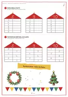 Vorschau - Arbeitsblätter - Zahlenmauern Klasse 1 Advent GRATIS Leseprobe | Zahlzerlegung bis 10 | Weihnachten | kostenlos - Seite 1