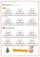 Vorschau - Arbeitsblätter - Zahlenmauern Klasse 1 Advent GRATIS Leseprobe | Zahlzerlegung bis 10 | Weihnachten | kostenlos - Seite 2