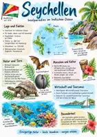 Vorschau - Arbeitsblätter - Lernplakat + Arbeitsblätter "Seychellen" + Lösung & MP3 + Infografik - Deckblatt