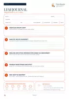 Vorschau - Arbeitsblätter - Lesejournal/Lesetagebuch - Deckblatt