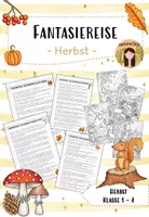 Vorschau - Mal- und Bastelvorlagen - Fantasiereise / Entspannung: Herbst mit Ausmalbild (Klasse 1-4) - Deckblatt