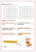 Vorschau - Arbeitsblätter - Zahlenraum bis 20 Klasse 1 | Mathe Übungsheft Herbst | Zehnerübergang | Plus und Minus | Herbstwald - Seite 2