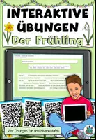 Vorschau - Aufgabenkarten - DaZ - Interaktive Übungen "Der Frühling" DaZ / DaF / Deutsch - Deckblatt