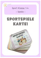 Vorschau - Stundenentwürfe - Wachsende Sportspielekartei Klasse 1-4 - Deckblatt