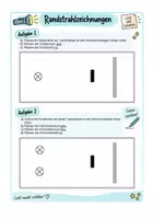 Vorschau - Arbeitsblätter - Randstrahlzeichnungen - Arbeitsblatt mit Lösung - Seite 1