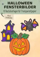 Vorschau - Mal- und Bastelvorlagen - Halloween Fensterbilder basteln für Kita Vorschule & Grundschule | 10 Bastelvorlagen mit Transparentpapier für Fensterdeko Herbst - Seite 3