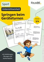 Vorschau - Bildkarten - Materialsammlung: Springen beim Geräteturnen - Deckblatt