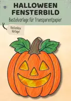 Vorschau - Mal- und Bastelvorlagen - Halloween Fensterbild Kürbis kostenlos | Bastelvorlage mit Transparentpapier | Halloween Basteln Kita Vorschule - Seite 3