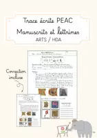 Aperçu - Préparation de séance / Séance complète - Trace écrite PEAC - Arts visuels - Lettrine et enluminure - Page de couverture