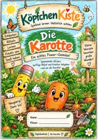 Vorschau - Arbeitsblätter - Karotte Kreuzworträtsel & mehr - KöpfchenKiste - Deckblatt