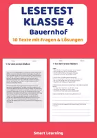 Vorschau - Stundenentwürfe - Lesetest Klasse 4 – Bauernhof | 10 Texte mit Fragen & Lösungen - Deckblatt