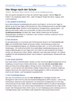 Vorschau - Stundenentwürfe - Vier Wege nach der Schule & der Ausbildungsvertrag (Wirtschaft-Politik, Kl. 9/10) - Seite 1