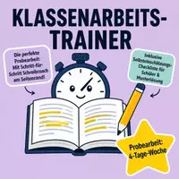 Vorschau - Klassenarbeiten - Deutsch Klassenarbeitstraining: Die lineare Erörterung (Probearbeit | Klasse 7/8) - Deckblatt