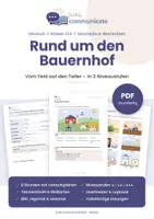 Vorschau - Stundenentwürfe - Rund um den Bauernhof Klasse 3/4: Unterrichtsreihe für 8 Stunden (Deutsch/DaZ) - Deckblatt