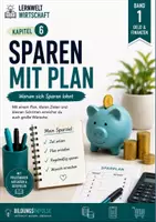 Vorschau - Unterrichtsreihen - Sparen mit Plan – Sparziele, Spartipps & persönlicher Sparplan | Lernwelt Wirtschaft - Deckblatt