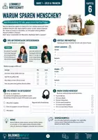Vorschau - Unterrichtsreihen - Sparen mit Plan – Sparziele, Spartipps & persönlicher Sparplan | Lernwelt Wirtschaft - Seite 1