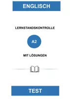 Vorschau - Arbeitsblätter - Englische Grammatikprüfung A2 - Deckblatt