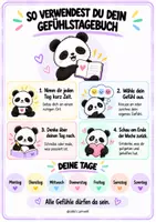 Vorschau - Arbeitsblätter - Mein Gefühlstagebuch Panda 1. - 4.Klasse - Seite 1