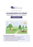 Vorschau - Stundenentwürfe - Kostprobe Lesestrategien Klasse 3/4: Unterrichtsreihe Lesedetektive im Wald (Deutsch/DaZ) - Deckblatt