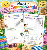 Vorschau - Arbeitsblätter - Meine Sommerschule | Rückblick, Reflexion & Wünsche - Deckblatt