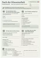 Vorschau - Arbeitsblätter - Fehlerdiagnose - Selbstevaluation nach der Französisch-Klassenarbeit Kl 6 - J2 - Deckblatt