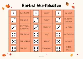 Vorschau - Arbeitsblätter - Herbst Würfelsätze - vierfach differenziert - Seite 2