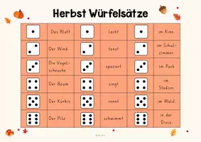 Vorschau - Arbeitsblätter - Herbst Würfelsätze - vierfach differenziert - Seite 3