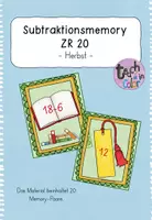 Vorschau - Stationenlernen - Subtraktionsmemory - ZR20 - Herbst - Deckblatt