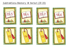 Vorschau - Stationenlernen - Subtraktionsmemory - ZR20 - Herbst - Seite 3