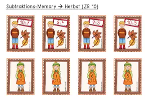 Vorschau - Stationenlernen - Subtraktionsmemory - ZR10 - Herbst - Seite 3