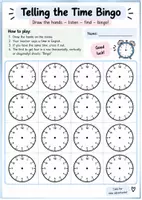 Vorschau - Arbeitsblätter - Telling the Time Bingo – Uhrzeiten auf Englisch üben - Deckblatt