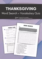 Vorschau - Arbeitsblätter - Thanksgiving - Word Search and Vocabulary Quiz - Deckblatt
