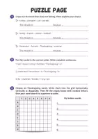 Vorschau - Arbeitsblätter - Thanksgiving - Word Search and Vocabulary Quiz - Seite 3
