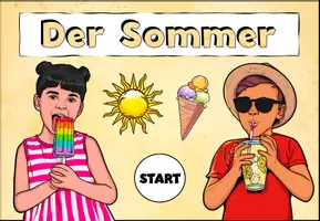 Vorschau - Interaktives Material - DaZ - Interaktives Wortschatztraining "Der Sommer" DaZ / DaF / Deutsch - Seite 1
