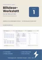 Vorschau - Arbeitsblätter - Blitzlesen Klasse 1 – Blitzlese-Werkstatt | Von der Silbe zum Wort | 12 Arbeitsblätter zur Leseflüssigkeit - Deckblatt