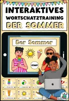 Vorschau - Interaktives Material - DaZ - Interaktives Wortschatztraining "Der Sommer" DaZ / DaF / Deutsch - Deckblatt